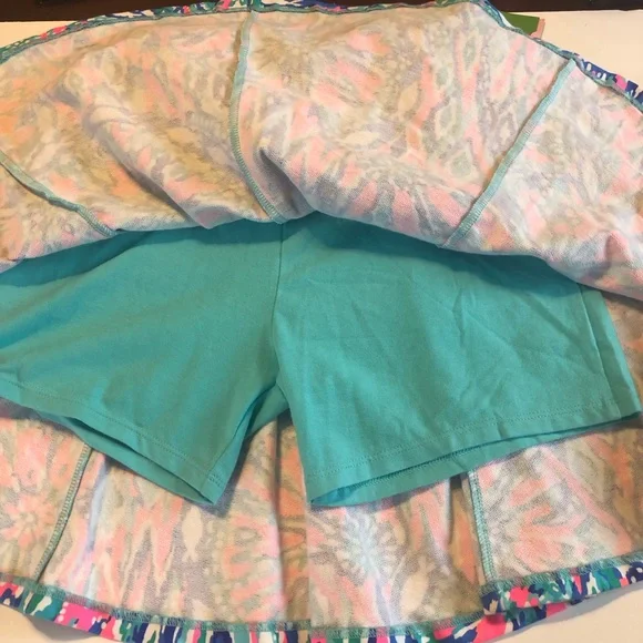 NWT Lilly Pulitzer Carlita Tiki Pink Shake It Up Mini Skort Size XS